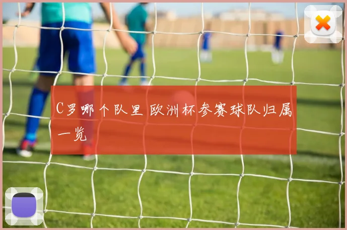 C罗哪个队里 欧洲杯参赛球队归属一览
